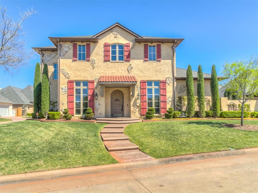 View of front of property with a front yard