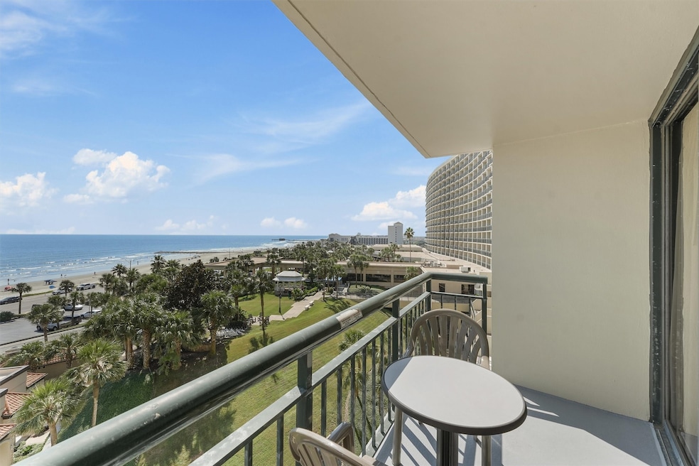 From this 7th-floor balcony at San Luis, take in s