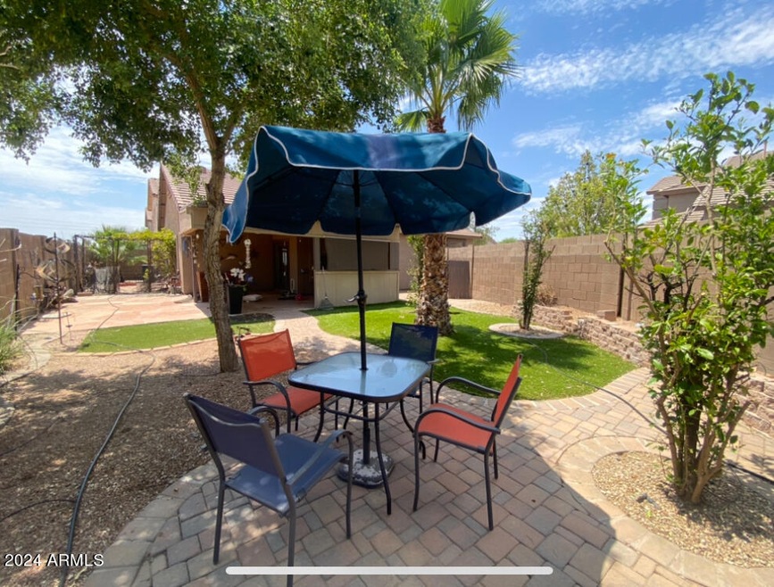 Fully Landscaped backyard