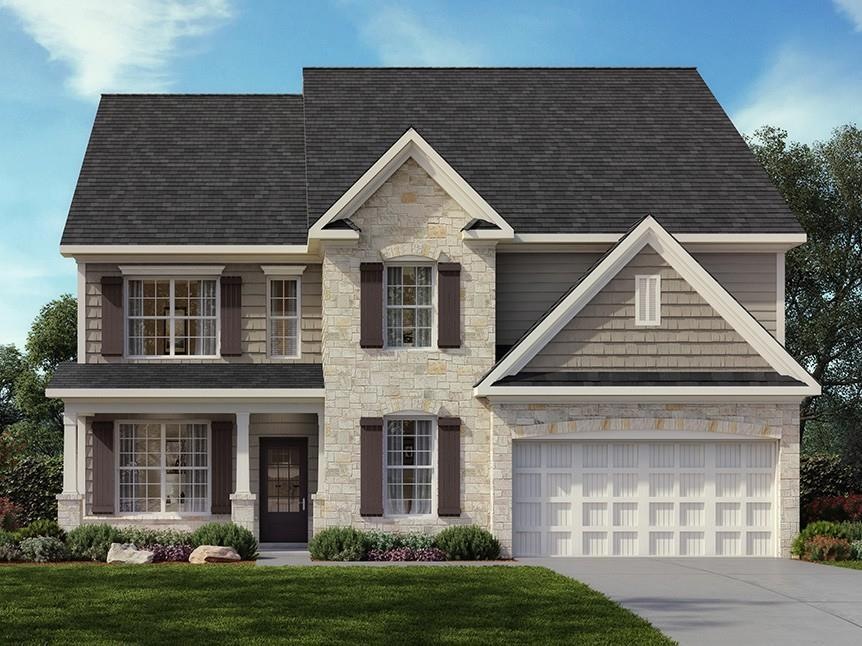 Grayson front exterior with some light stone work 