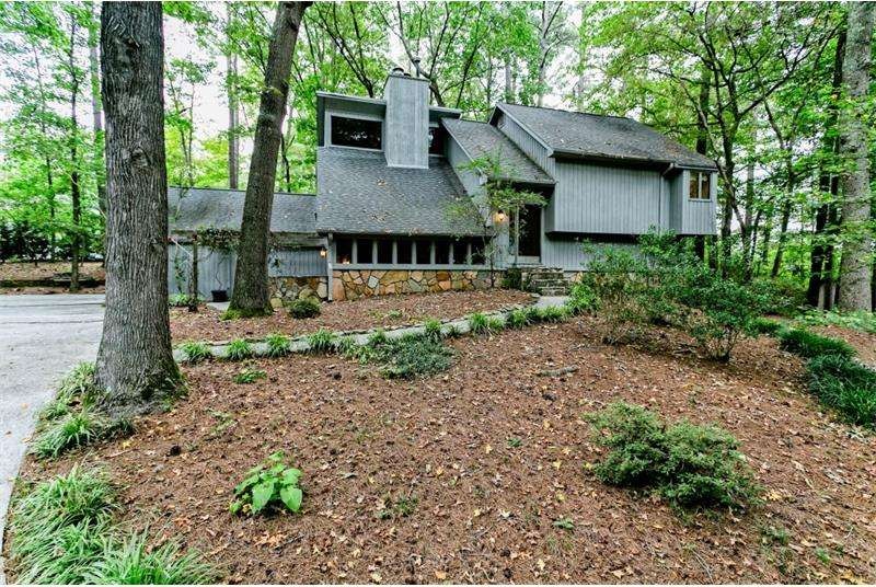 This home features contemporary architecture that 