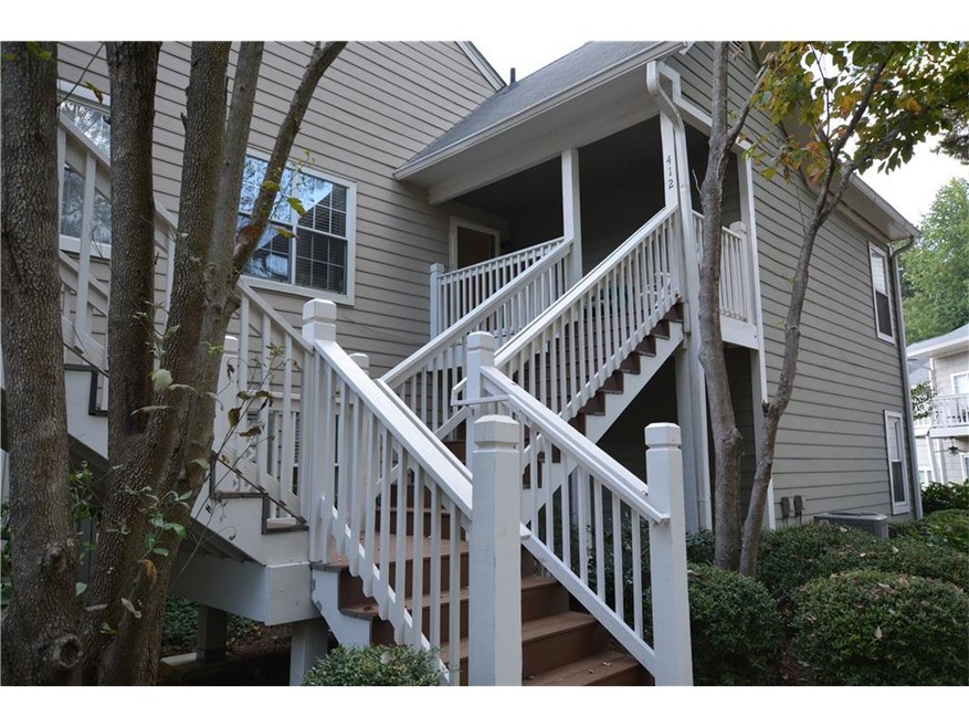 Stairs leading to unit 412