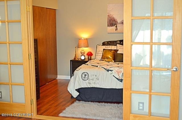 French doors to bedroom