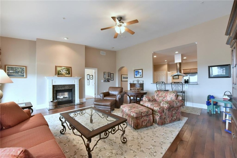 The living area is huge and filled with light.
