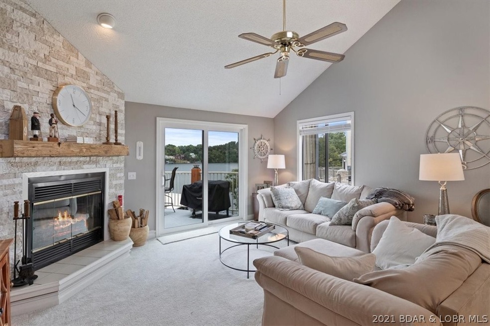 Stone fireplace and vaulted ceilings!!