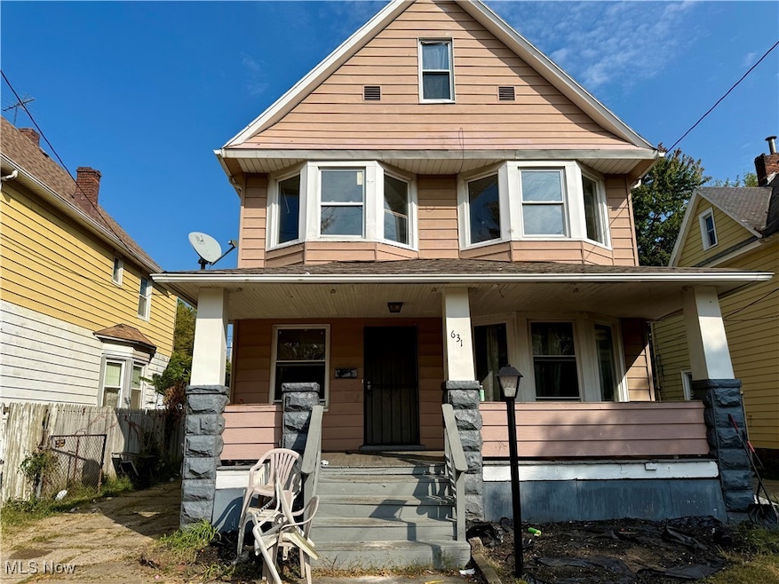 Traditional style home with a porch
