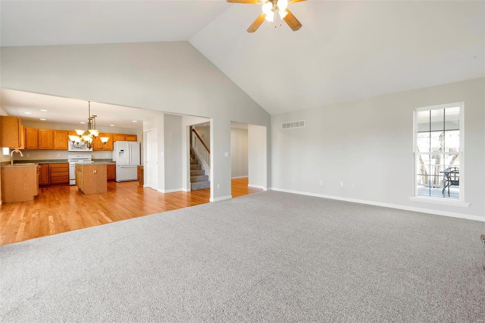 Great Room Towards Breakfast Room and Kitchen