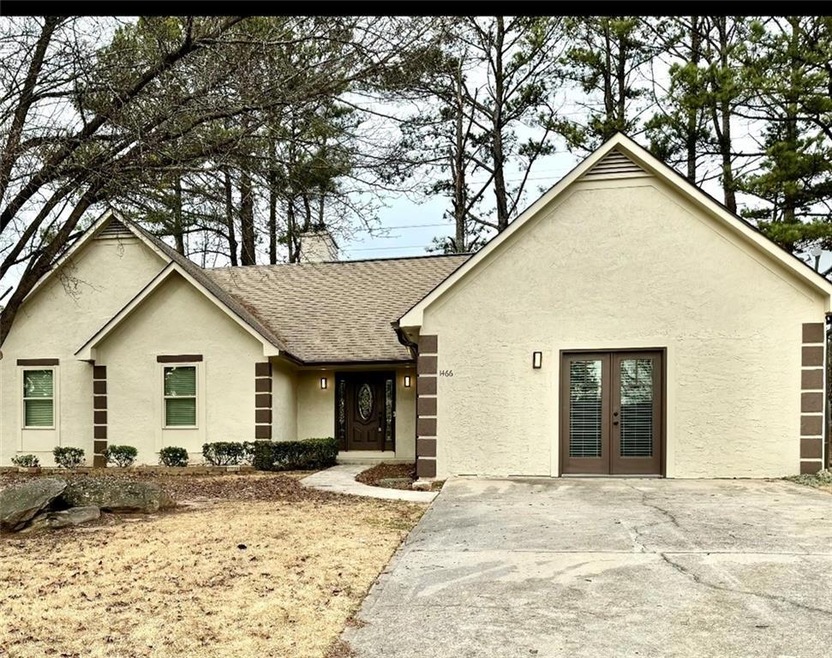 View of front of property featuring french doors