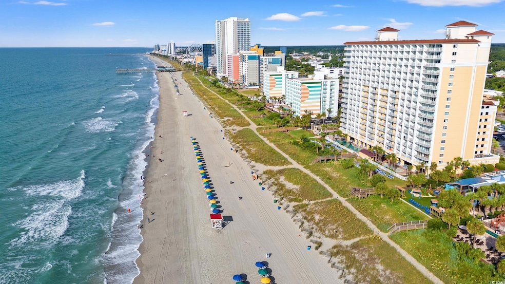 Bird's eye view of extended coastline