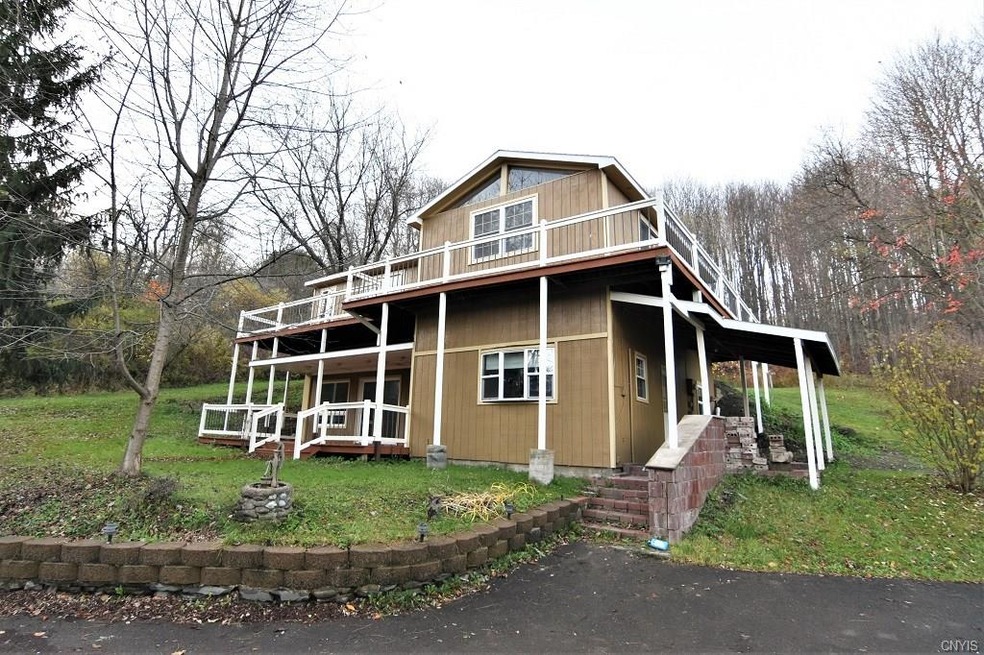 Front (South-side) View:  Note the 2nd story porch