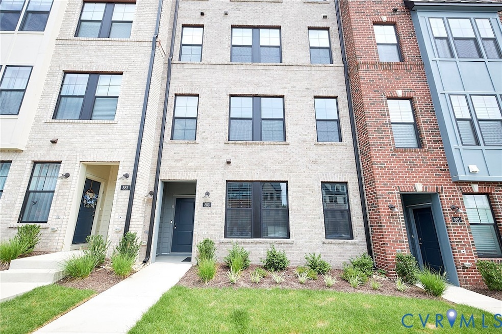 View of front facade with brick siding