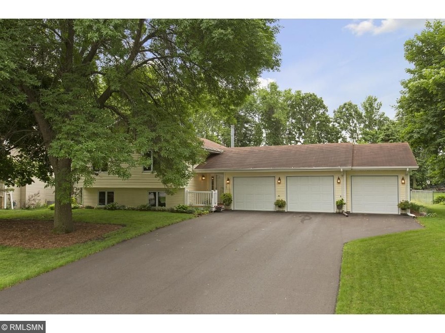 New driveway and a 3 car garage.