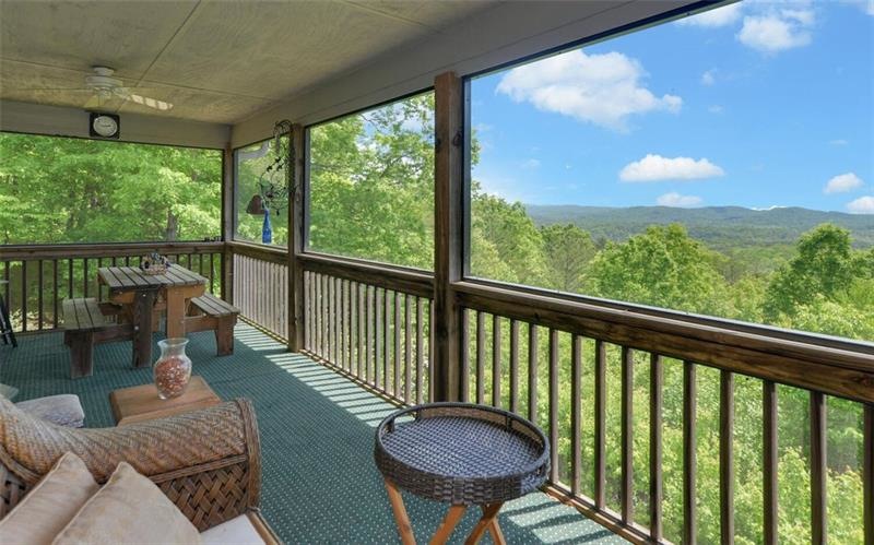 50 MILE VIEWS FROM THE MAIN LEVEL SCREENED PORCH