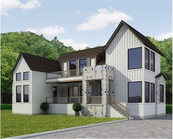 Rendering of the home. Hill Country/Texas Modern F