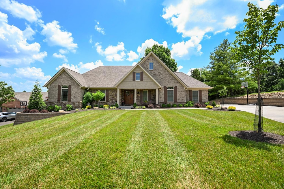 Striking brick & stone transitional!