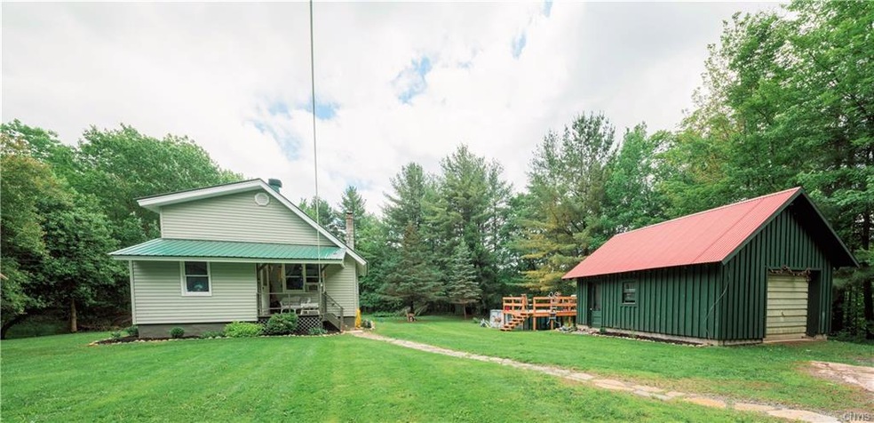 Front of house and garage