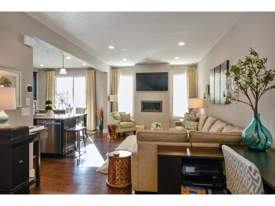 Open living room has space for a nice office nook.