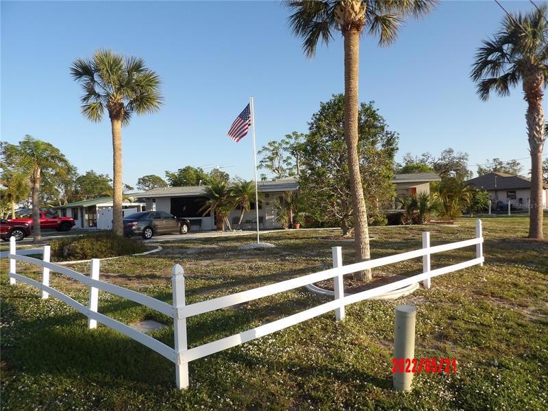 Front view of home on a corner lot