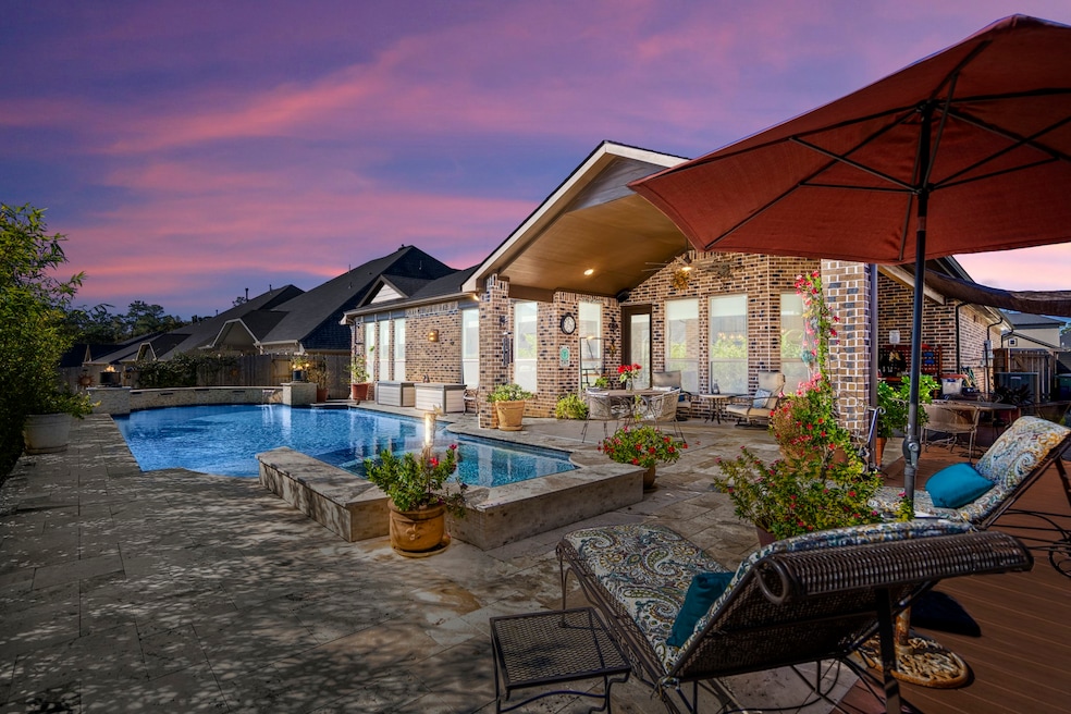 Welcome home! Featuring 4 bedrooms, a designated home office, 3 full baths, LUXURIOUS POOL & SPA, whole home GENERATOR, open concept layout with soaring ceilings and abundant natural light, this is a rare find!