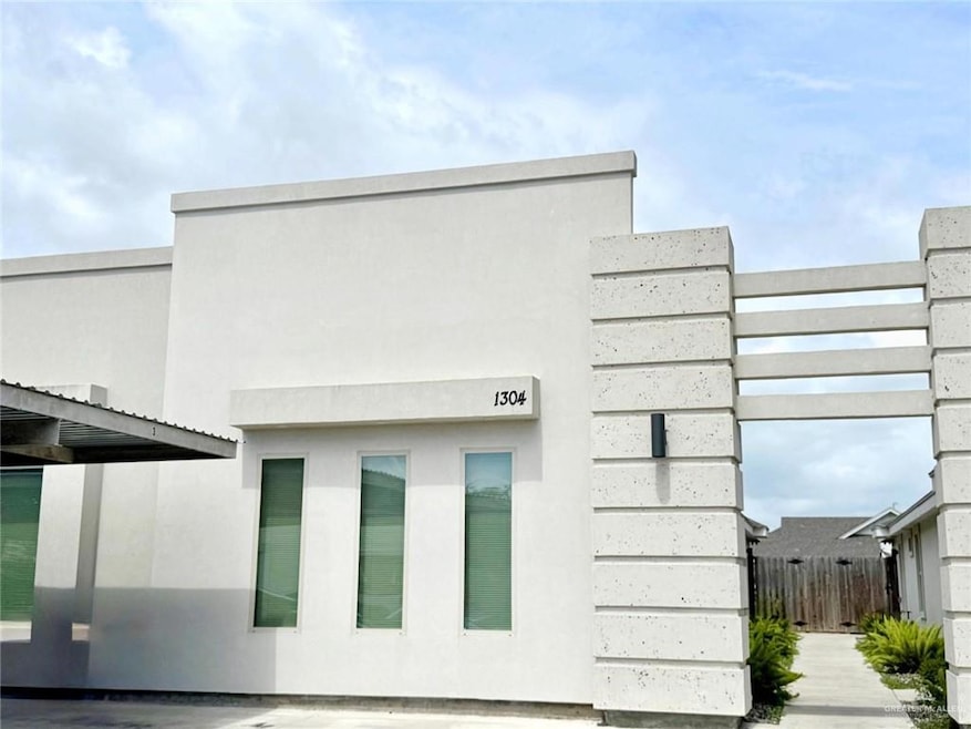 Exterior view of stucco siding