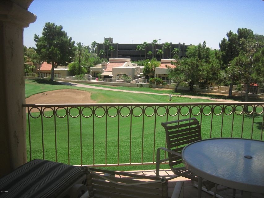 View from living room to golf course