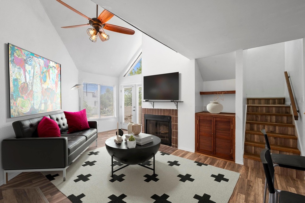 Virtually staged living room