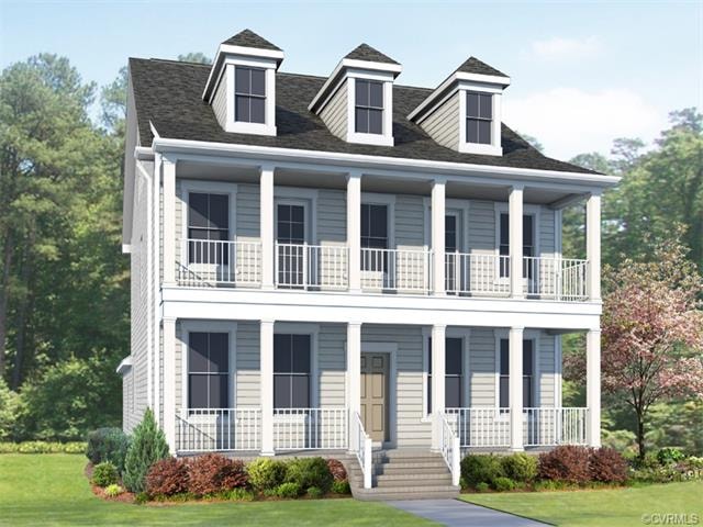 Rendering of home being built on this home site.