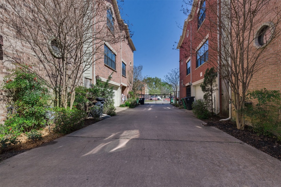 Quiet gated community entrance