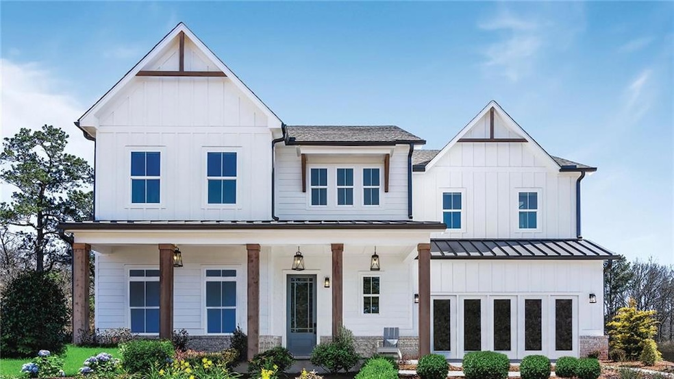 Modern farmhouse style showing a model home - phot