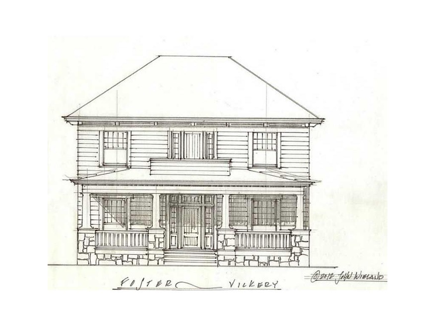 Exterior Front. Artists sketch of the exterior fro
