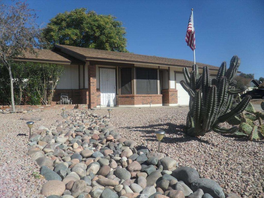 Dry bed lighted landscape in front