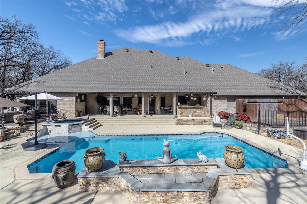 Amazing back view of outside entertaining