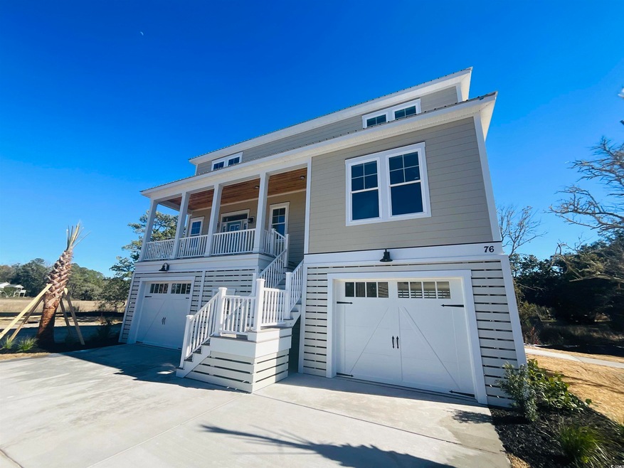 View of front of property featuring covered porch,
