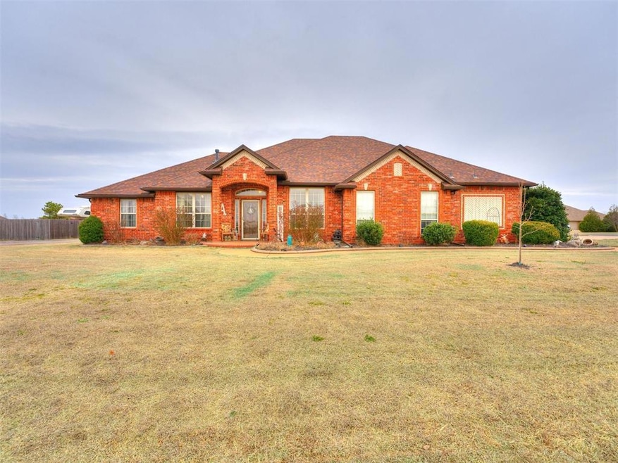 Ranch-style home with a front yard