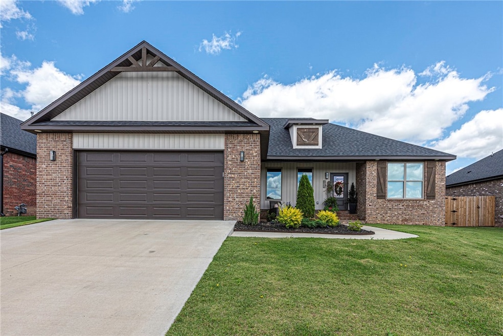 Stylized front exterior with decorative dormer!