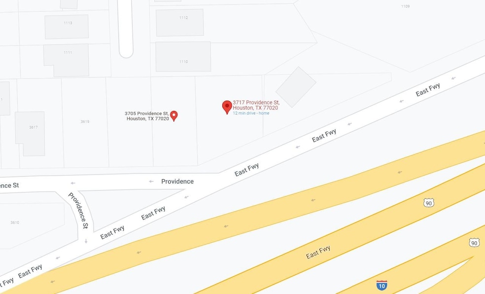 3705 Providence, 100 feet on the left, 92 feet on
