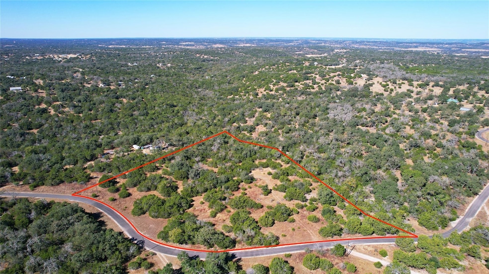 Aerial view of property's location with property parcel outlined