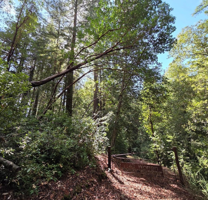 Entrance to the Property from Warren Drive.