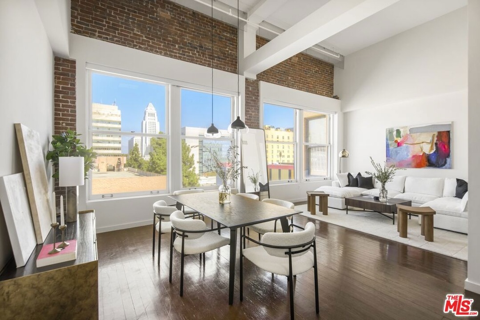 Open plan living/dining with City Hall views