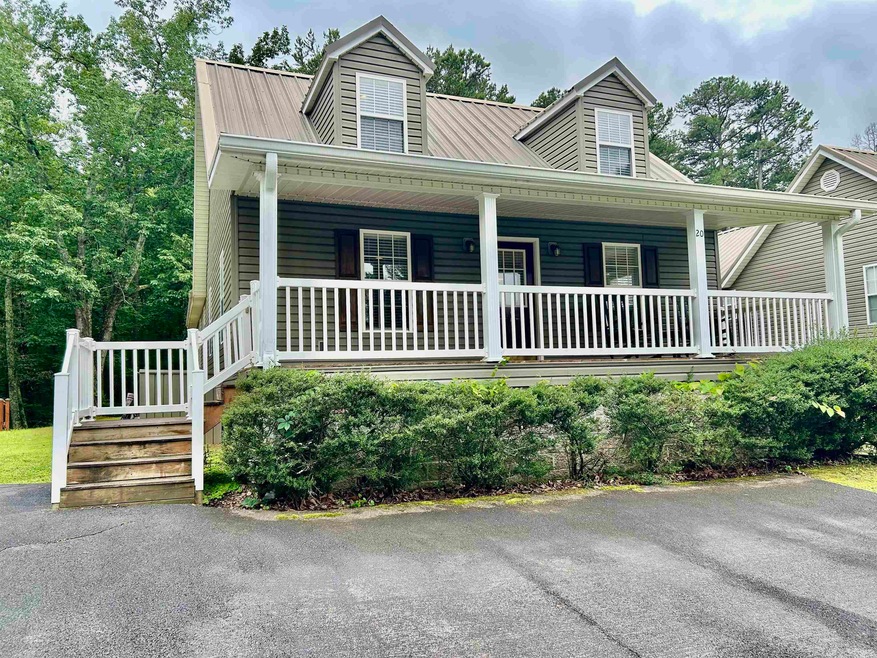 View of front of property featuring a porch