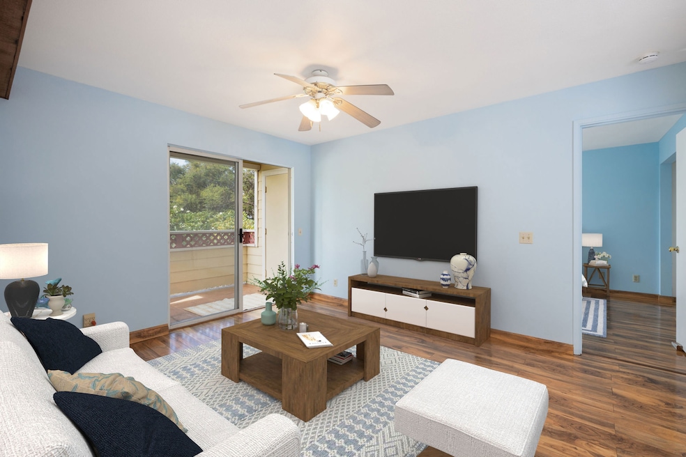 Digitally staged living area