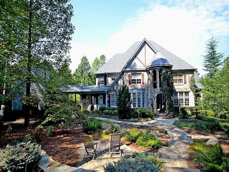 Front View from Yard; Stone Turret Entrance, Breez