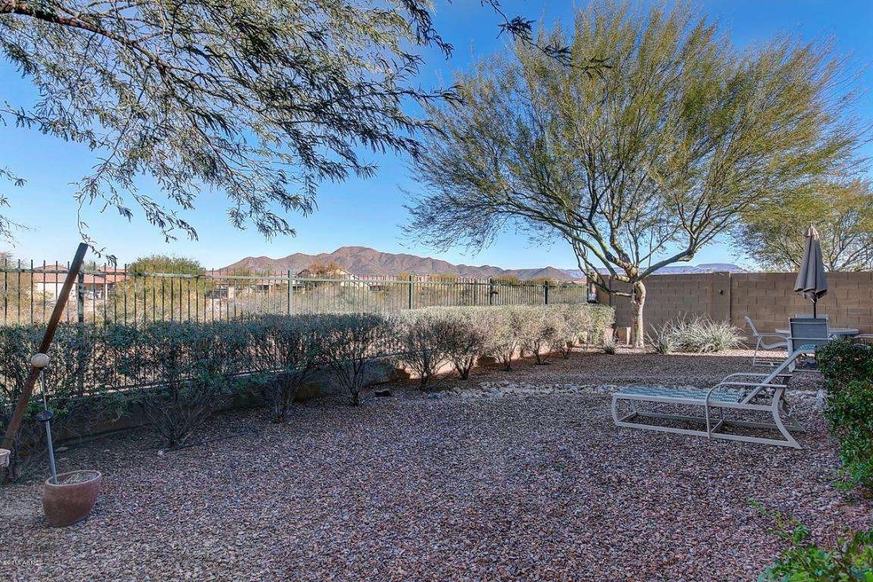 Rear Yard  Mountain and Wash Views
