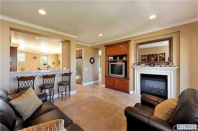 Dining Room with Custom Built-In Media Niche and D