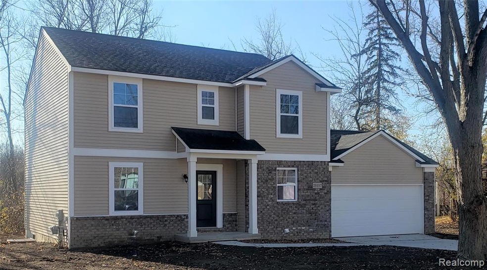 Front elevation: shutters missing on front window