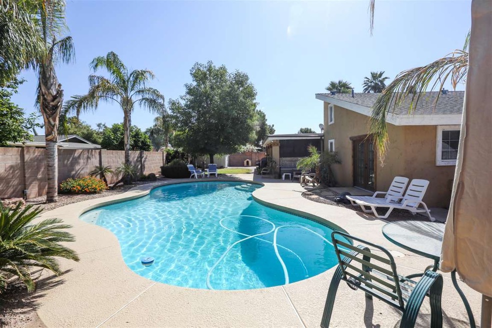 Pool in back yard