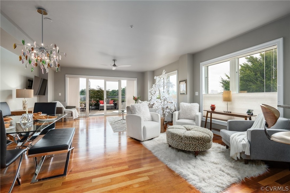 Beautiful hardwood floors and lovely natural light