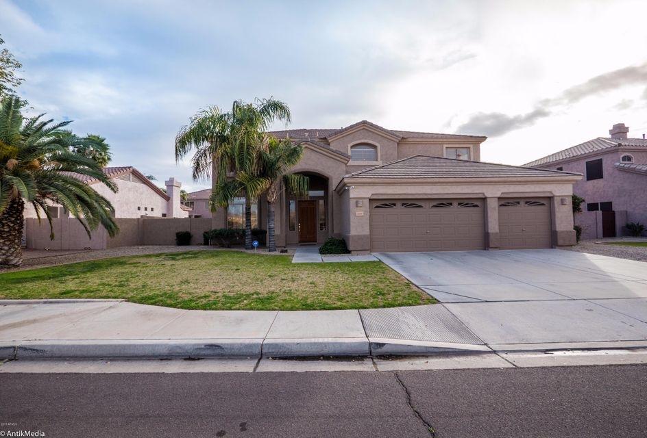 Front View with 3 Car Garage