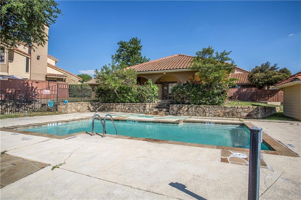 one of two community pools