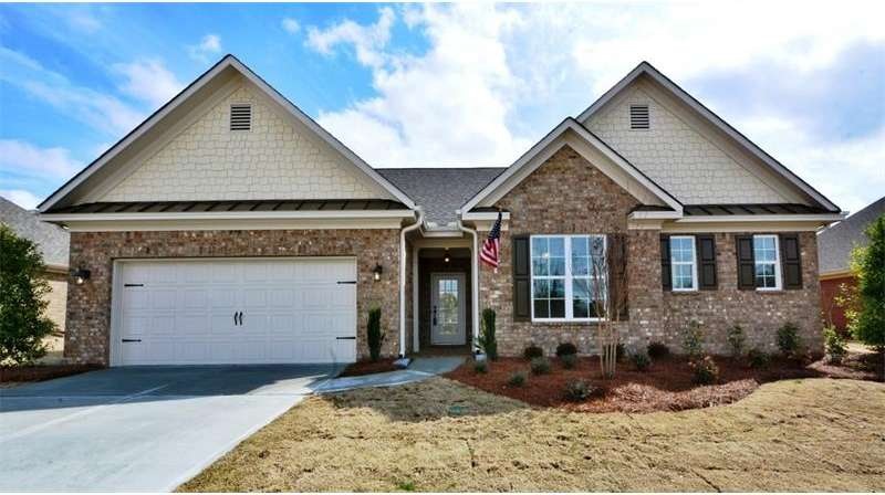 NEW Construction!  4 Sided Brick Ranch in Gated 55